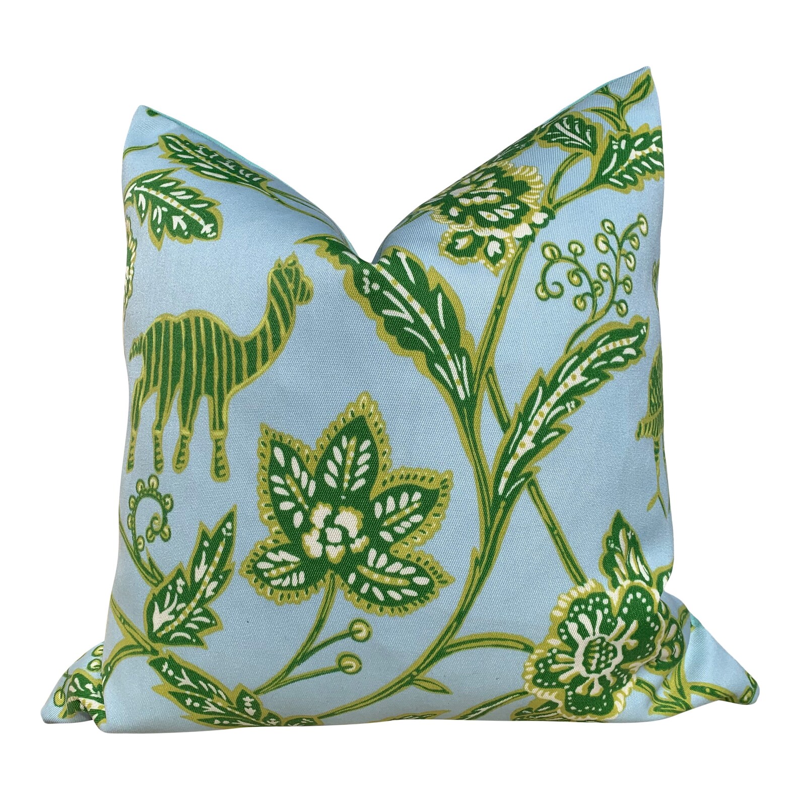 Thibaut Outdoor Goa Pillow in Aqua and Green. Decorative Etsy
