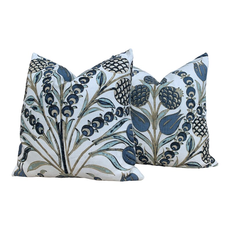 Thibaut Corneila Pillow Aqua. Euro Sham 26x26 // Aqua Blue Etsy