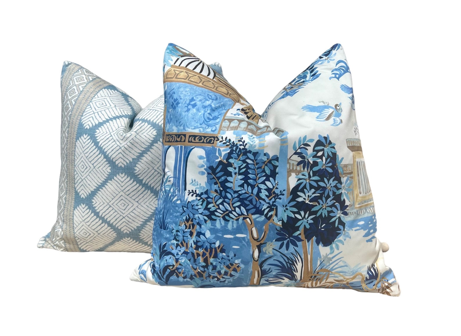 Thibaut Austin Striped Pillow in Spa Blue. High End Pillows Etsy