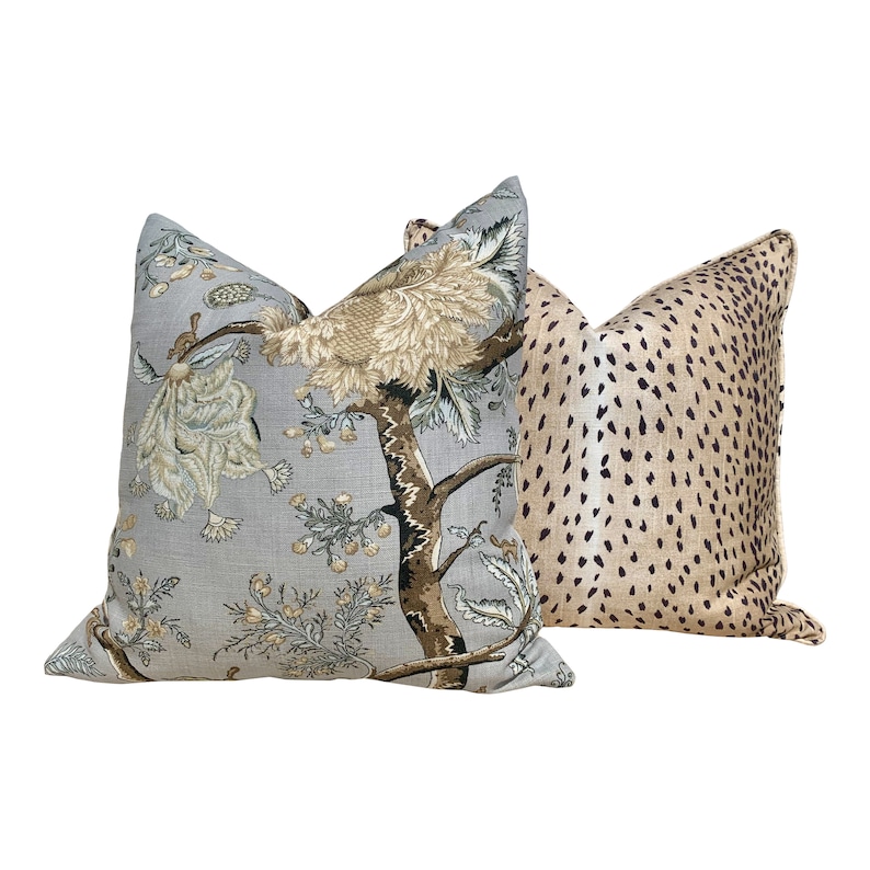 Antelope Pillow in Tan. Animal Print Lumbar Pillow Long Etsy