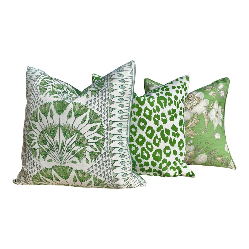 Thibaut Cairo Pillow in Green. Lumbar Medallion Pillow in Etsy