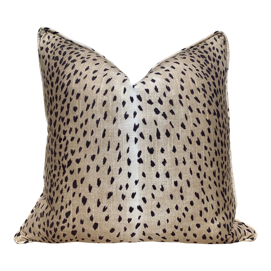 Antelope Pillow in Tan. Animal Print Lumbar Pillow Long Etsy