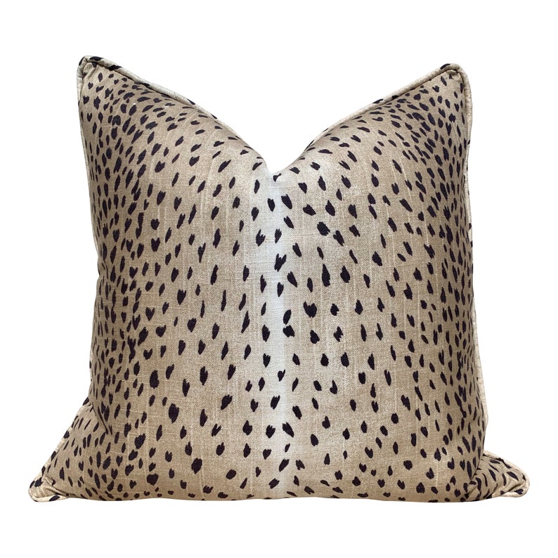 Antelope Pillow in Tan. Animal Print Lumbar Pillow Long Etsy