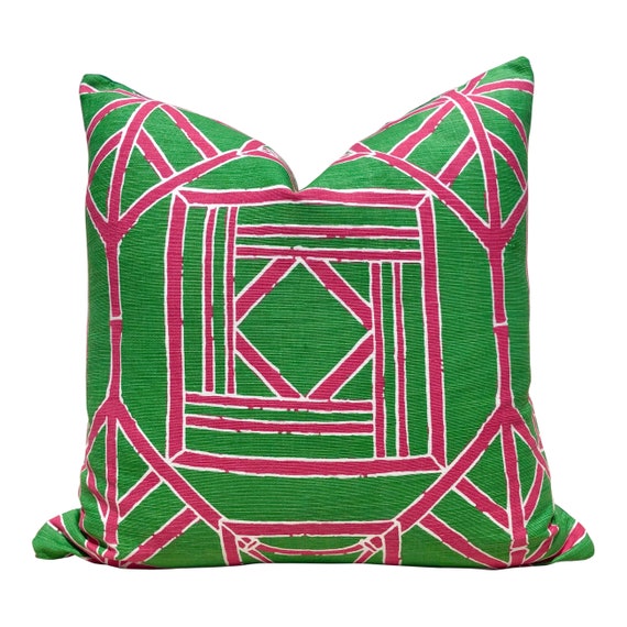 邦楽 the pillows STAMP COLLECTION Outdoor Iconic Leopard Pillow in Green. Animal Print Lumbar