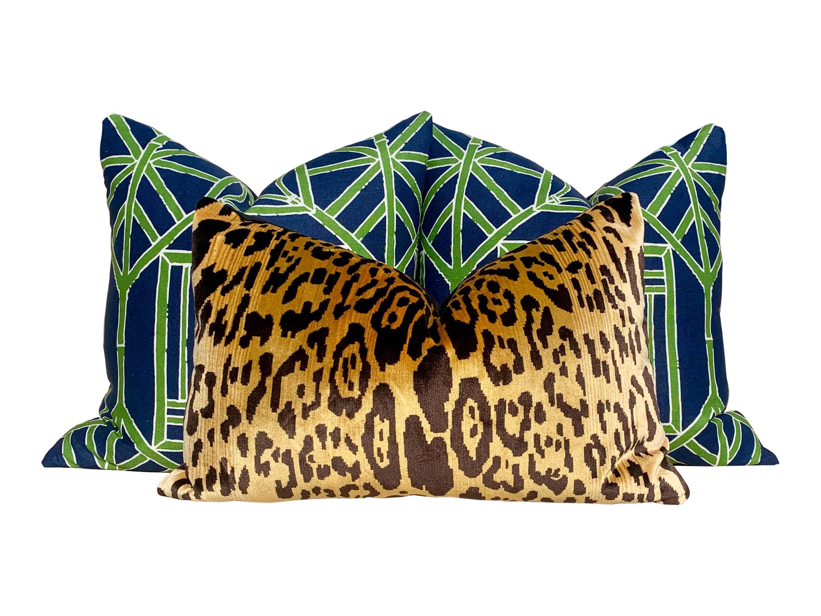Scalamandre Leopardo Silk Velvet Pillow. Luxury Designer Cushions, High End Pillow Cover, Leopard Velvet Pillows, Animal Skin Velvet Pillows
