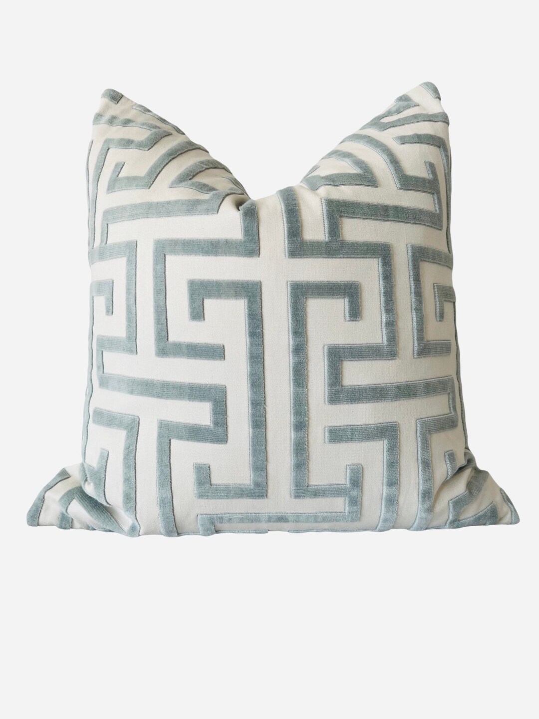 Thibaut Ming Trail Pillow Aqua Blue. Designer Pillows, High End Pillows