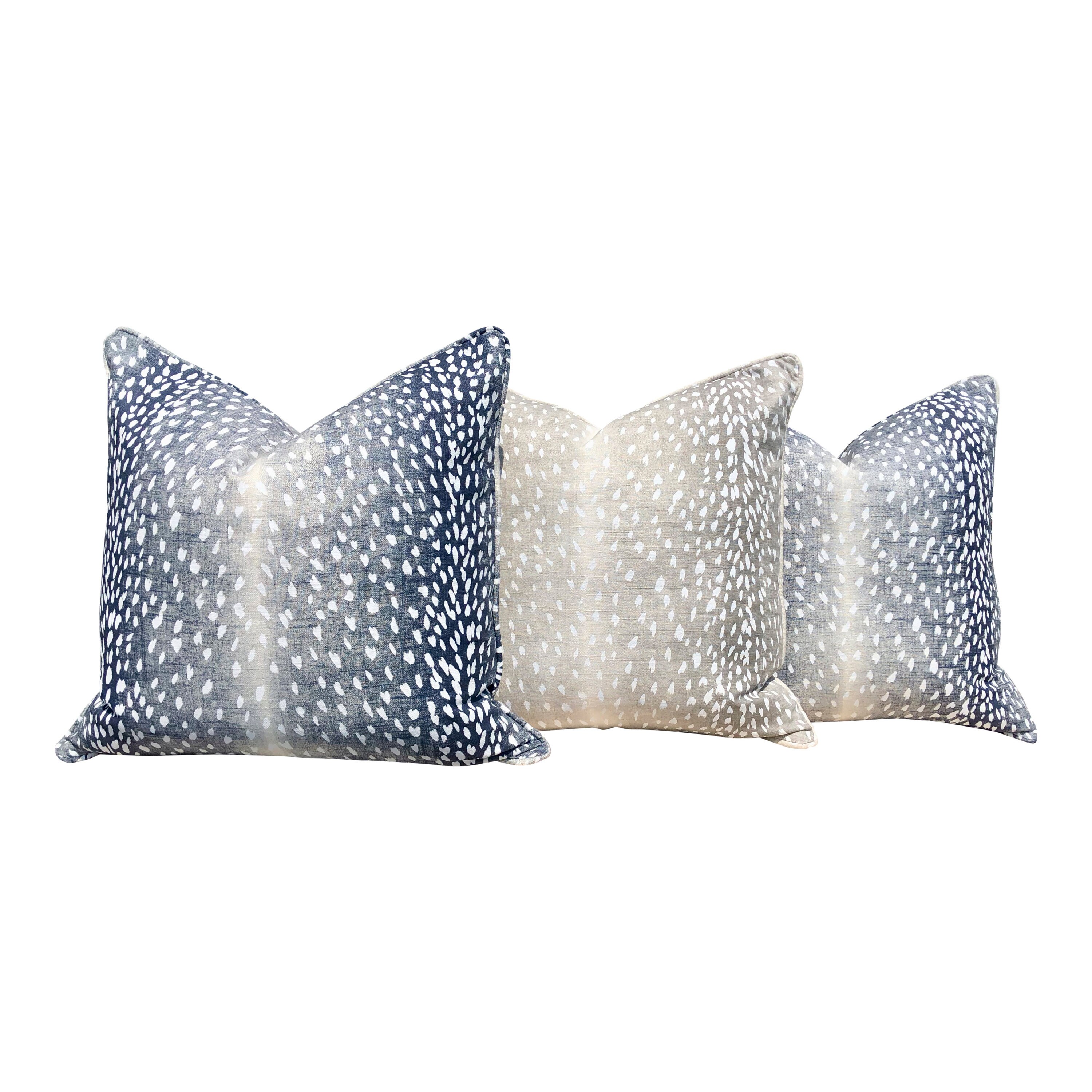 Beige Antelope Pillow. Long Lumbar Pillow Animal Skin Pillow