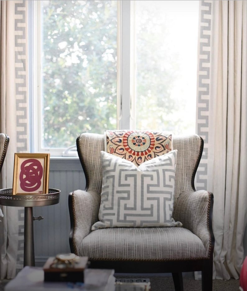 Thibaut Ming Trail Pillow Aqua Blue. Designer Pillows // High Etsy