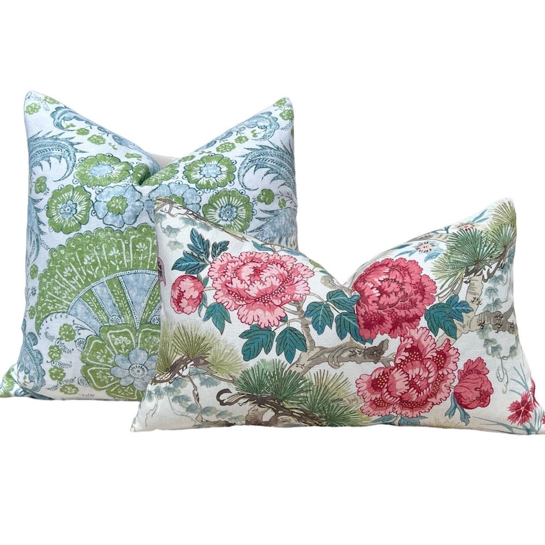 Scalamandre Shenyang Pillow in Bloom. Chinoserie Pillow Etsy