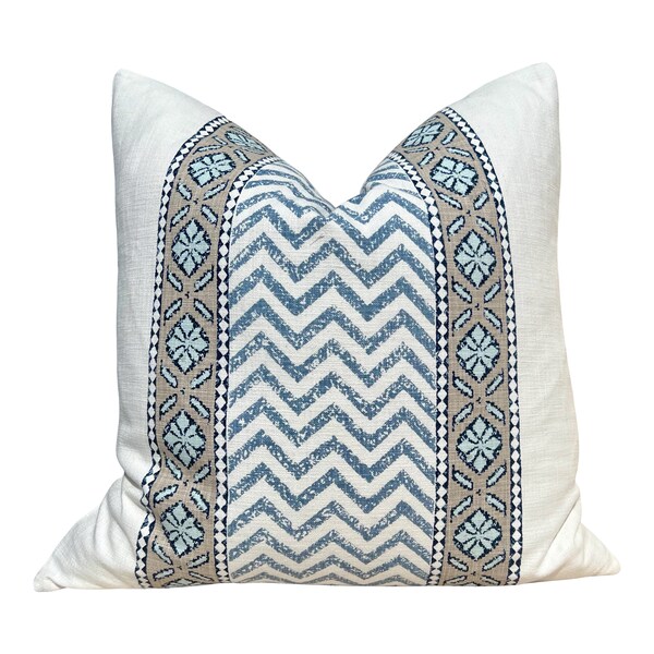 Zig Zag Blue White Etsy