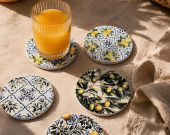 Mediterran inspirierte Untersetzer aus Keramik