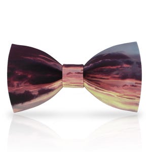 Scenery Bowtie - Sunset glow Bowtie - Red Bowtie - Adjustable bowtie