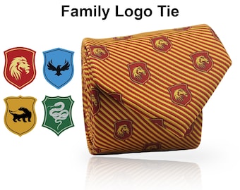 Custom Embroider House Crests, Badge, Company Logos Neckties with Multiple Patterns Volume Discounts