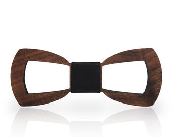 Windows Wooden Bowtie: Dapper Geometric Bowtie - Gift for Groom