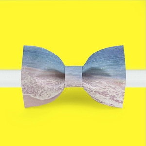 Beach Bow Tie - Sailor bowtie - Wedding bowtie - Adjustable Bowtie