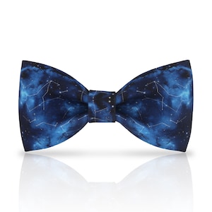 Nœud papillon constellation - Nœud papillon étoile - Nœud papillon universel - Nœud papillon zodiaque - Cadeau personnalisé carte des étoiles - Nœud papillon bleu constellations - Nœud papillon planètes