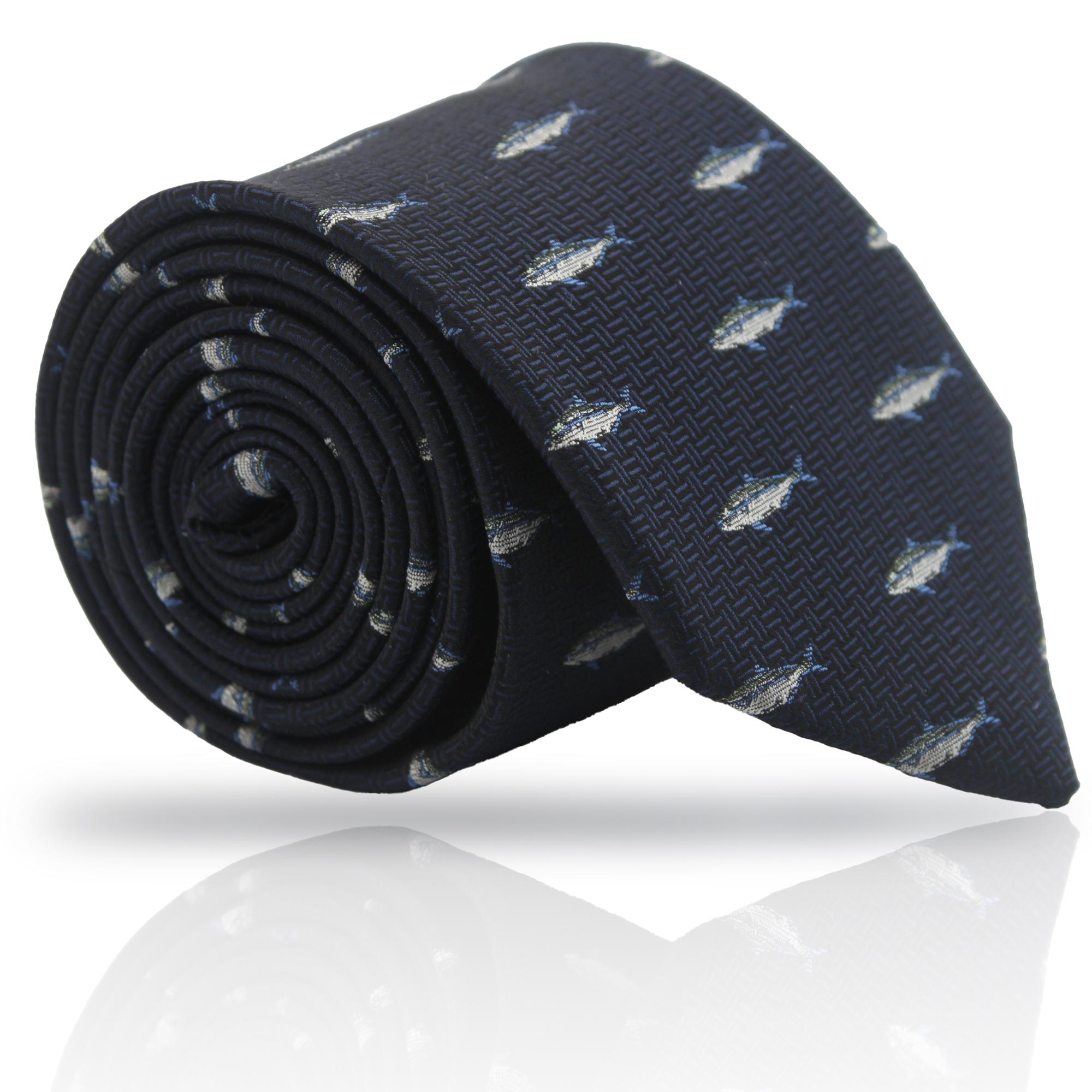 Cravatta Uomo Frederick Thomas Design Originale – Blu Con Gabbiano – Made In UK