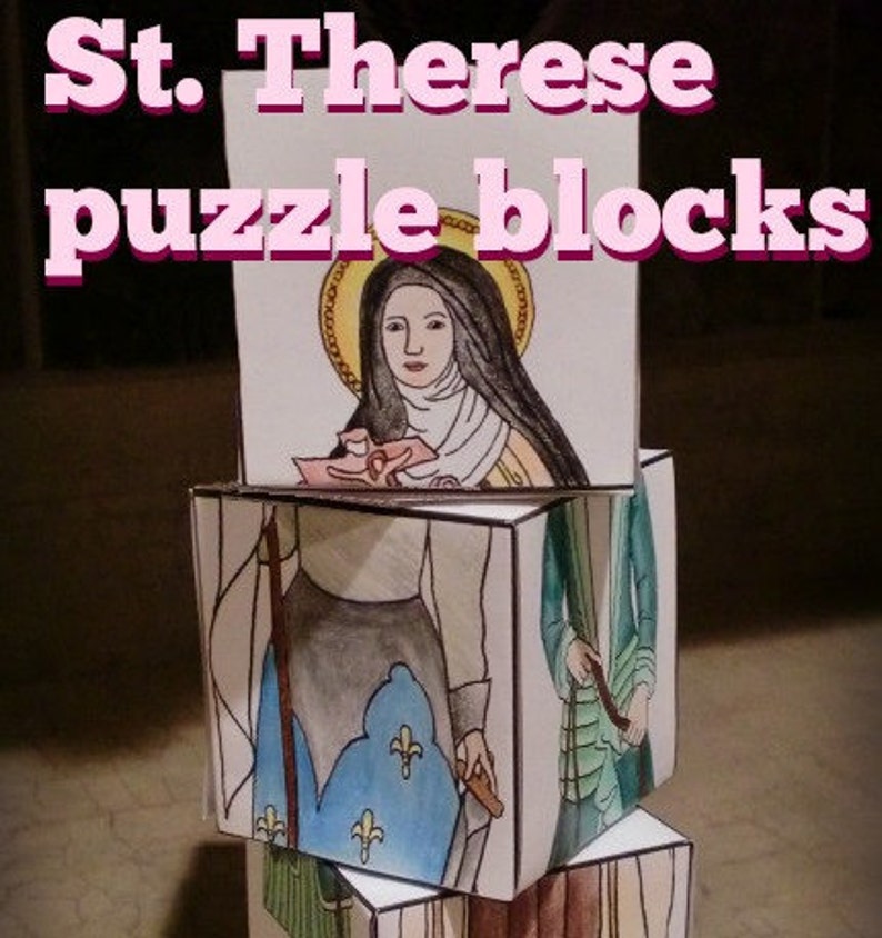 Saint Therese of Lisieux Puzzleblocks Papercraft image 1