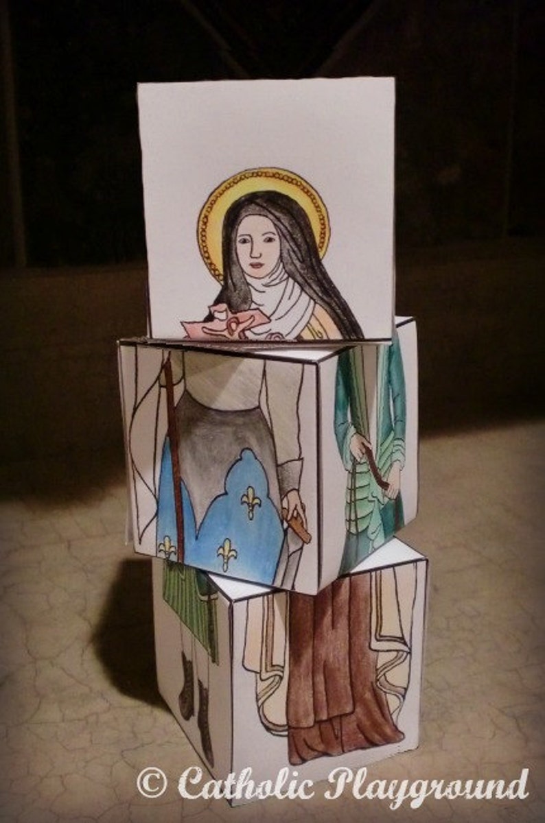 Saint Therese of Lisieux Puzzleblocks Papercraft image 3
