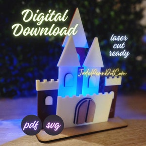Castle Princess King Church Laser Cut Ready Knight SVG and PDF Download