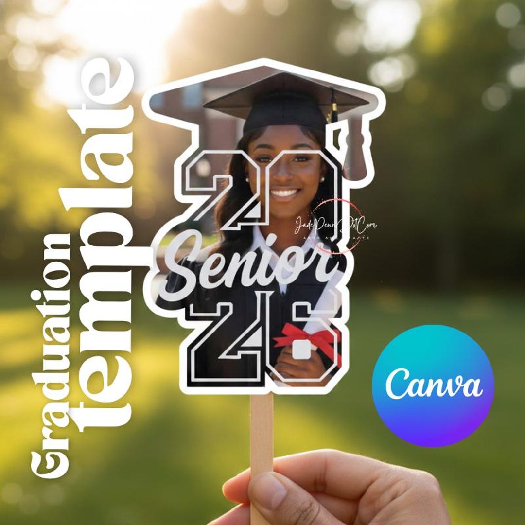 2026 Senior Graduation Canva Template | Drag & Drop Photo - Etsy