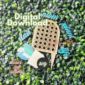 Pflanzenliebhaber Rattan Boho Laser Schnitt Pflanzer SVG Download Mom Dad Life Cricut freundlich