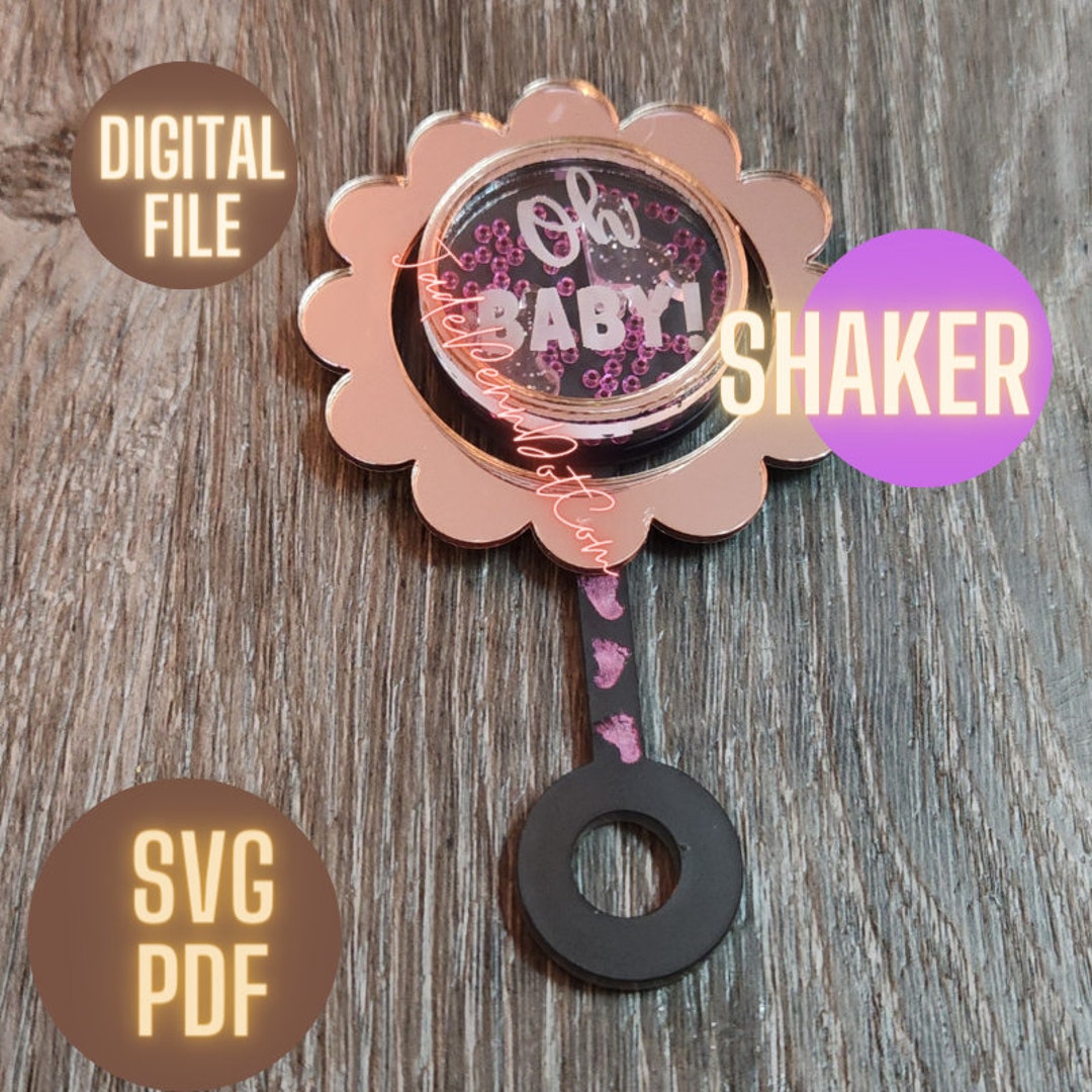 Digital File Baby Rattle Party Favor Baby Reveal Baby Shower Etsy