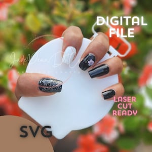 Nail Tech Werbeanzeige - Flaschenform SVG für Sublimation und Vinyl Laser Cut bereit