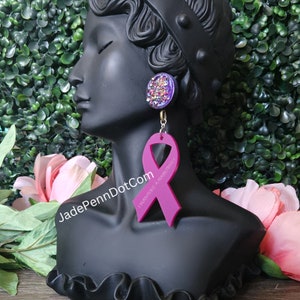 Survived a Narcissist Dangle Earrings Purple Acrylic Jewelry Divorce Parenting Therapy Boundaries