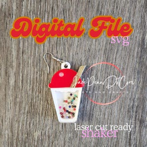 Dessert Milkshake - Laser Cut Out Unfinished Wood Craft Shape FOD18 Dessert Milkshake - Laser Cut Out Unfinished Wood Craft Shape FOD18