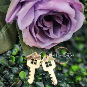 Realtor Key Earrings Real Estate Gift Jewelry Gold Acrylic Gift Fashion