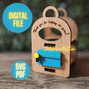 Digitaler Download Lehrer Wertschätzung Planter Laser Cut Fertig SVG PDF