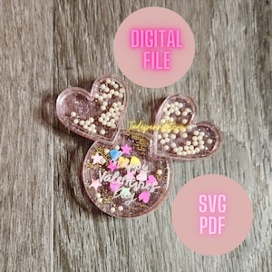 Digitaal bestand downloaden Mouse Ears Shaker 3 shakers in één SVG-pdf Laser ShakersCut Ready SVG is Cricut-vriendelijke Valentijnsdag hartvorm