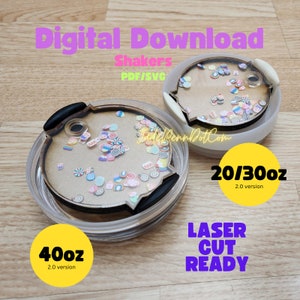 Laser Cut Circular Shaker Tumbler Tag SVG PDF 40 oz and 20/30 oz (Both 2.0 version)