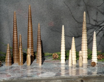 Hand Made Wood Christmas Trees in Walnut or Maple