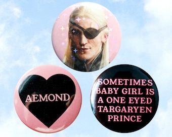 PRINCE AEMOND TARGARYEN: pin or magnet set