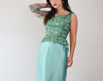 xs small - 1960s Sequin Gown Vintage Mermaid Dress Selected by Old Moon Vintage