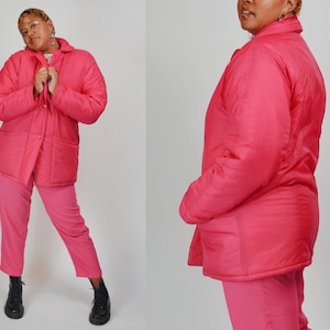 Casaco rosa Puffy Vintage Oversized Fit 1980 - GRANDE / GG