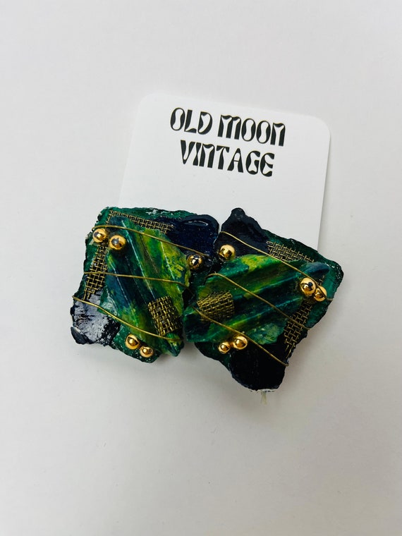 1980s Vintage Clip On Earrings - image 1