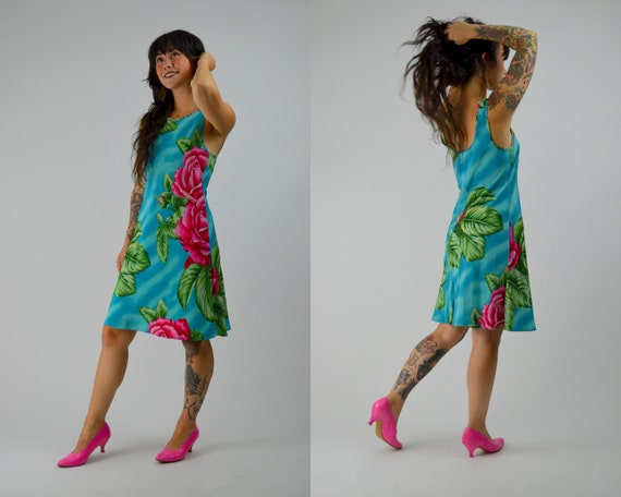 Small BETSEY JOHNSON Vintage Dress 1990s Floral M… - image 5