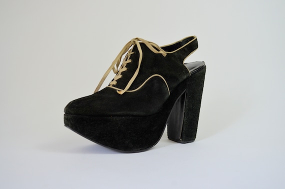1970s Vintage Heels | 7.5 - 8 | NORDSTROM Black Su