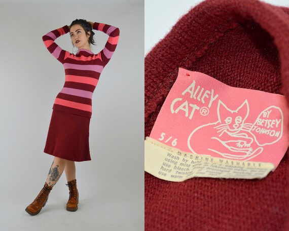 1970s BETSEY JOHNSON Alley Cat 2 Piece Set Vintage