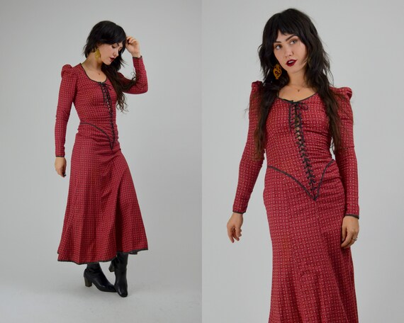 XS 1970s BETSEY JOHNSON Alley Cat Dress Vintage 70