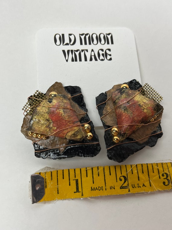 1980s Vintage Clip On Earrings - image 3