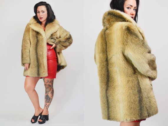 1960s LILLI ANN Faux Fur Coat Vintage Short Plush… - image 1
