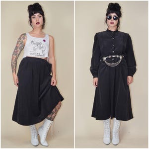 Purple corduroy skirt outfit online