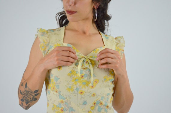 1970s Floral Maxi Dress - XS - image 5