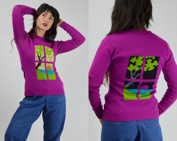 SMALL 1970s ALLEY CAT Betsey Johnson Wool Sweater