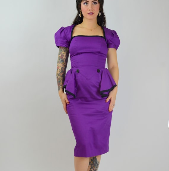 purple peplum dress with sleeves Plum kids long sleeve peplum Dress | Dress