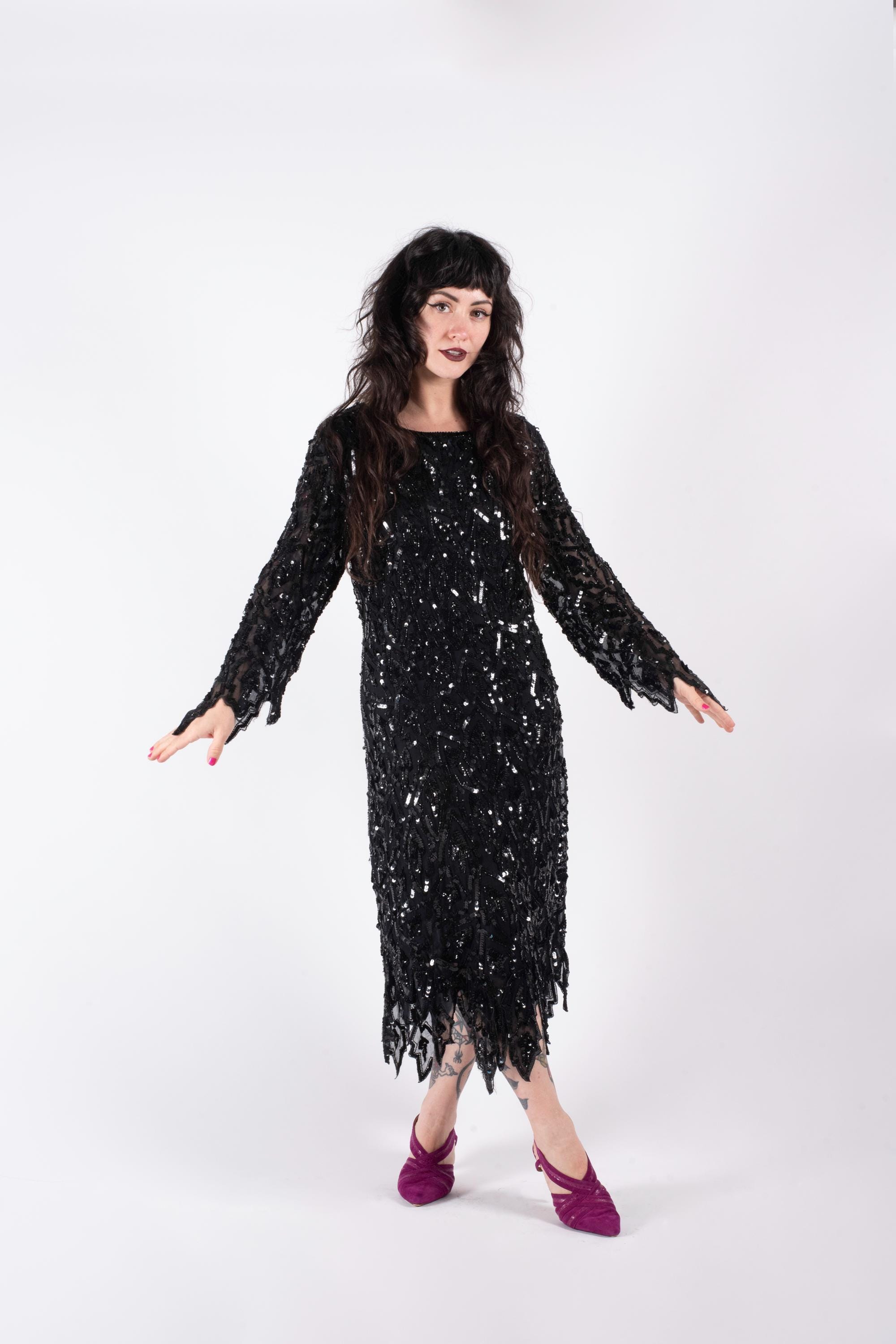 Vintage Sequin Shimmy Dress - Etsy